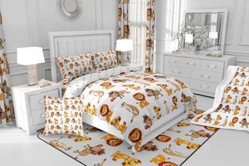 Jejeloiu Cartoon Lion Bath Rug 16x24 Inch