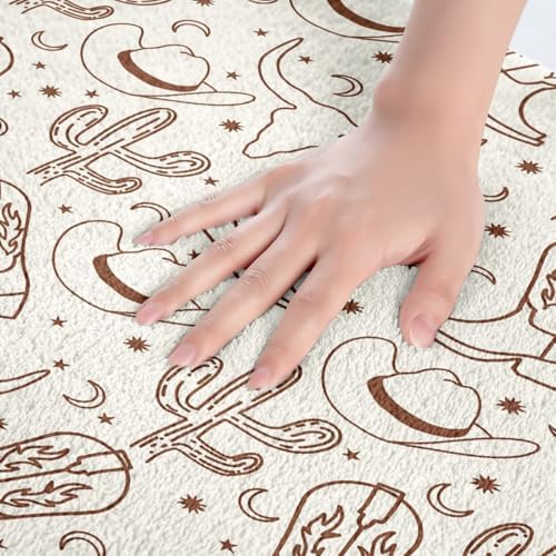 Feelyou Western Cowboy Bath Rug 16x24 Inch