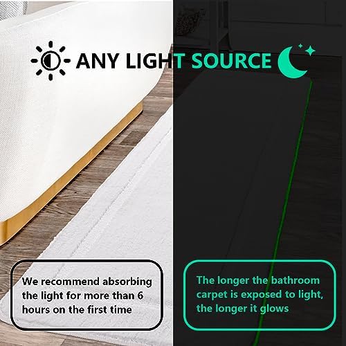 HOMORE Glow-in-the-Dark Bath Rug 70x24 Inch