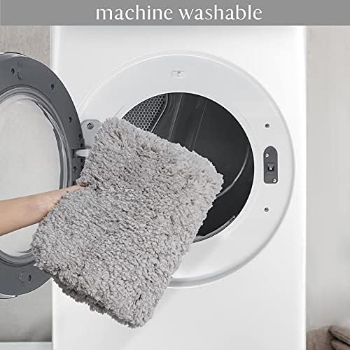 Ashler Grey Bath Rugs Set of 2 17x24 20x32 Inches