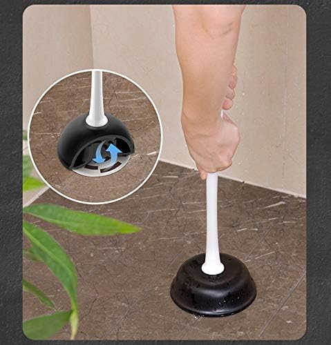 YQBUER Toilet Brush with Holder and Dredge - White Deep Cleaning Kit