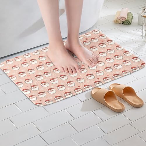Feelyou Xmas Deer Elk Decor Bath Mat 16x24 Inch