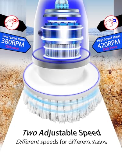 UBeesize Electric Spin Scrubber with 8 Replacement Heads