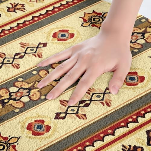Feelyou Striped Boho Bath Rug 16x24