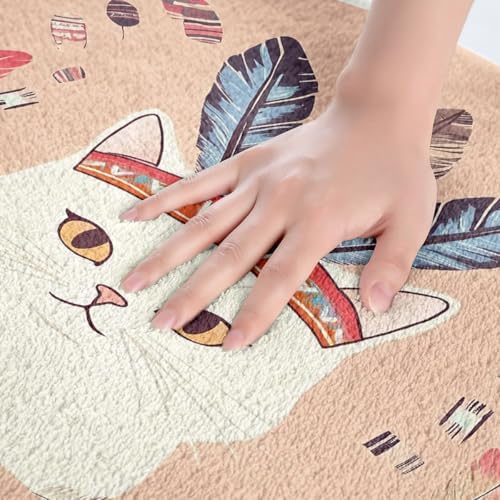 Feelyou Cat Doormat 16x24 Boho Exotic Print