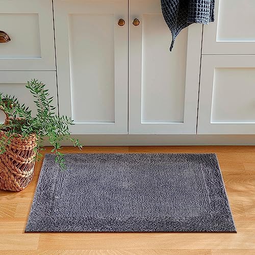 Savi Home 17x24 Charcoal Grey Bath Rug