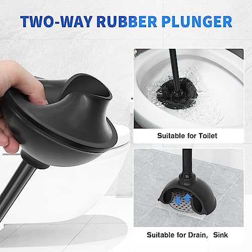 LOVLOY 3PCS Toilet Plunger and Brush Set 1