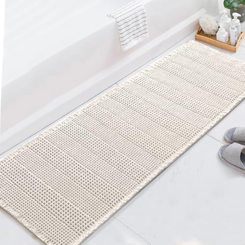 HVERSAILTEX Waffle Runner Rug 24 x 72 Ivory