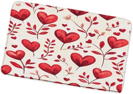 Valentines Day Heart Bath Mat 16x24 Inch