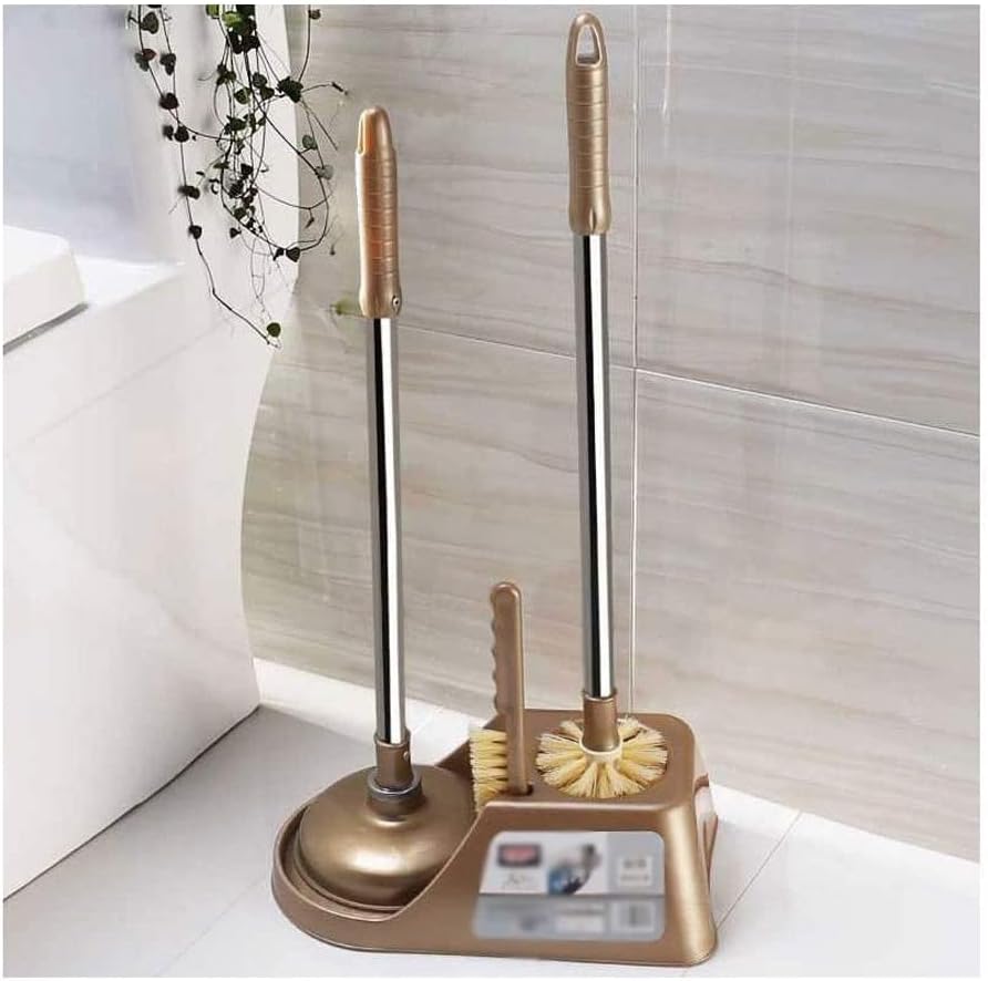 Toilet Brush with Holder Set Plunger and Bowl Brush Combo