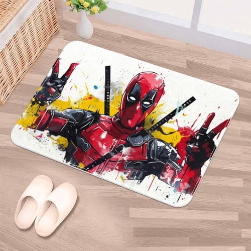 Deadpool Soft Polyester Door Mat Bath Rug Office Rug - 60x40cm