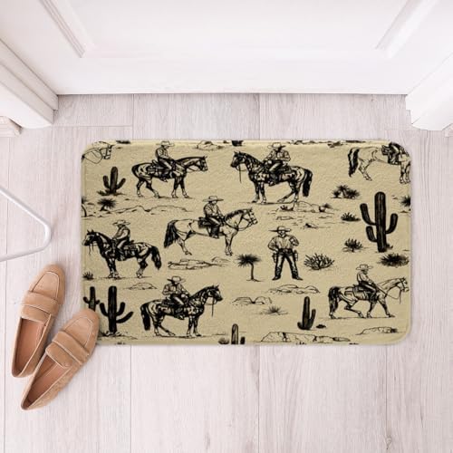 Feelyou Brown Western Bath Mat 16x24 Inch 1