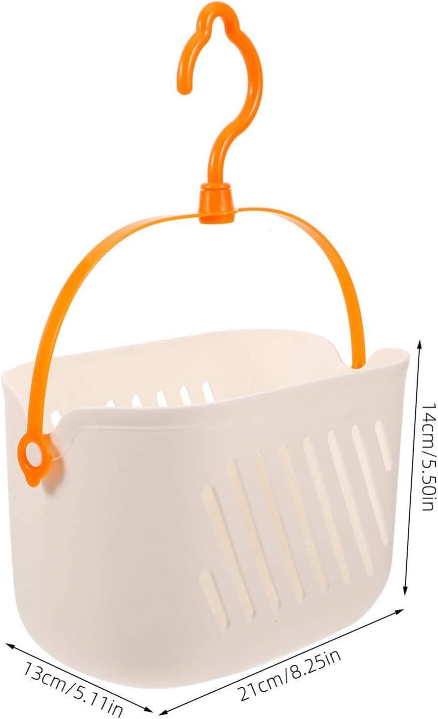 Ciieeo Hanging Shower Basket with Hooks and Drainage