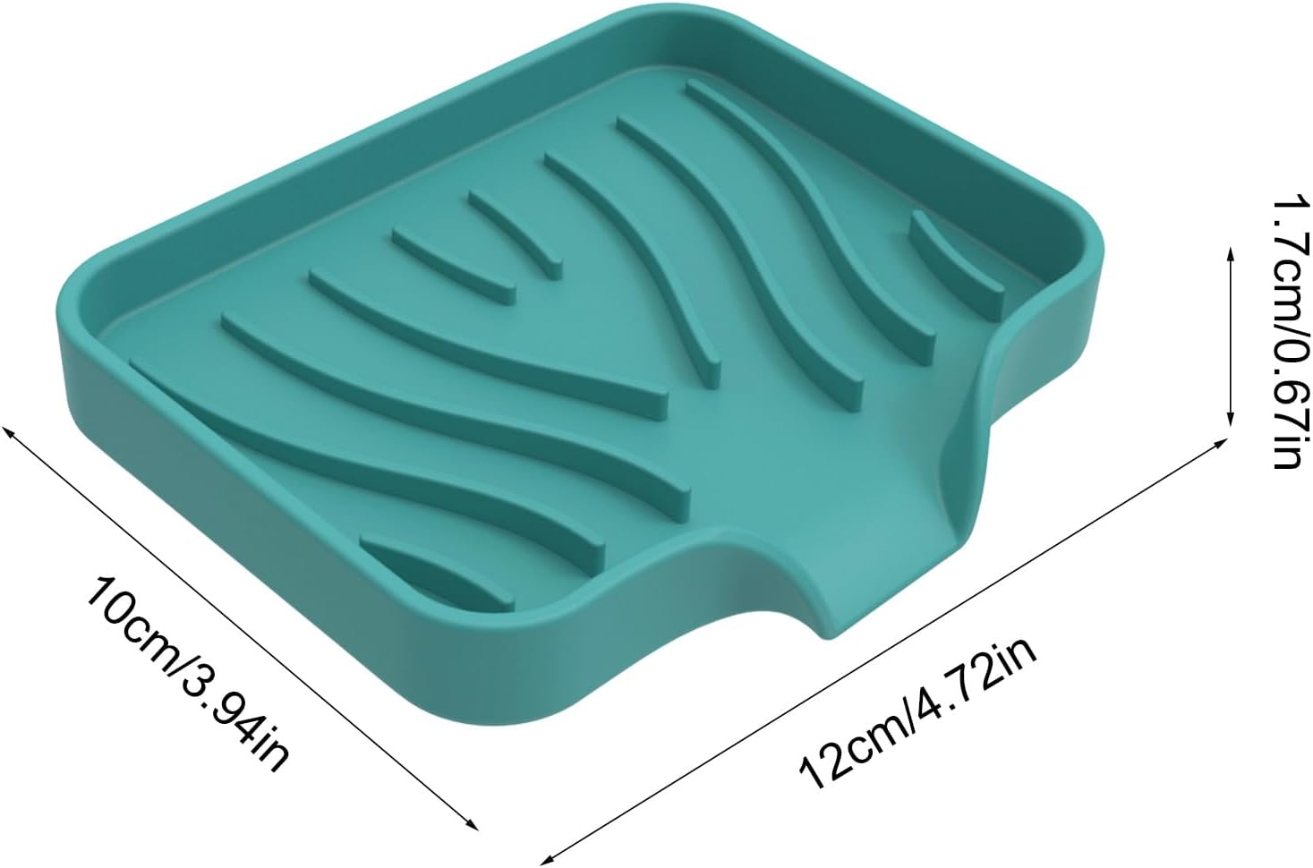 Kitchen Sink Soap Sponges Tray Self Draining Silicone Soap Holder