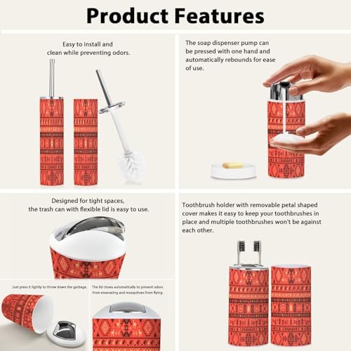 TRANQDEHOM Bathroom Accessory Set 6 Piece