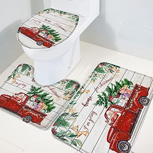 YESOF66 3 Piece Bathroom Rug Set with Non-Slip Toilet Cover