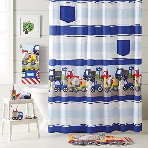Dream Factory Trains and Trucks 4-Piece Bath Set Grey