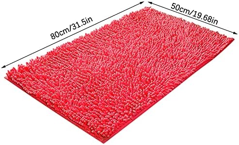 Chenille Bath Rug 20x32 Inch Soft Absorbent Shaggy Mat