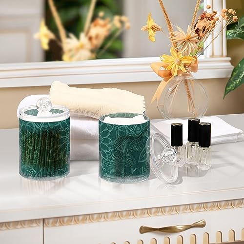 GEDAKO Q-tip Holder with Lid Set 10oz Clear Glass Canister