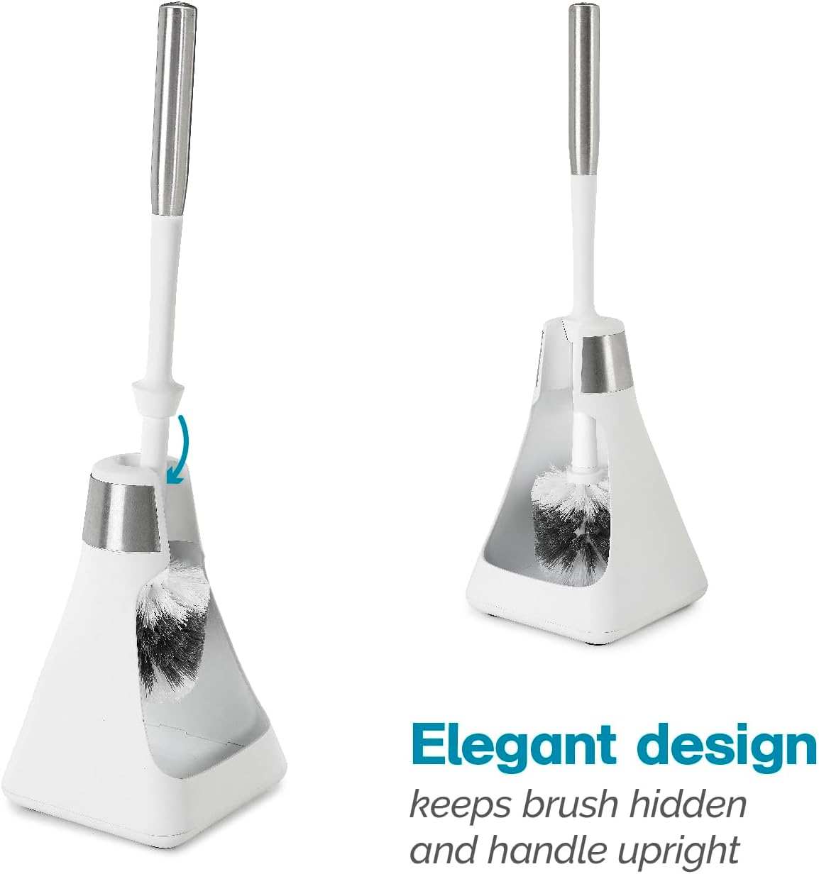 Polder Avant Toilet Brush Caddy with Twist-Remove Head