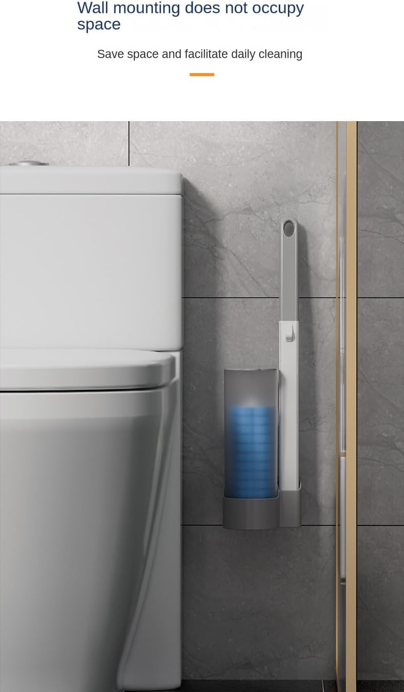 Wall Mounted Toilet Brush Holder with 42 Refills Dark Green