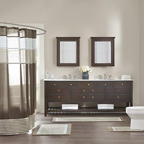 Madison Park Amherst Bath Rug 20x30 Brown Blue