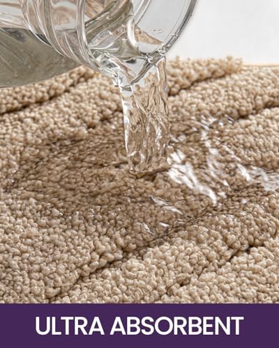 DEXI Bathroom Rug Mat 24x36 Beige