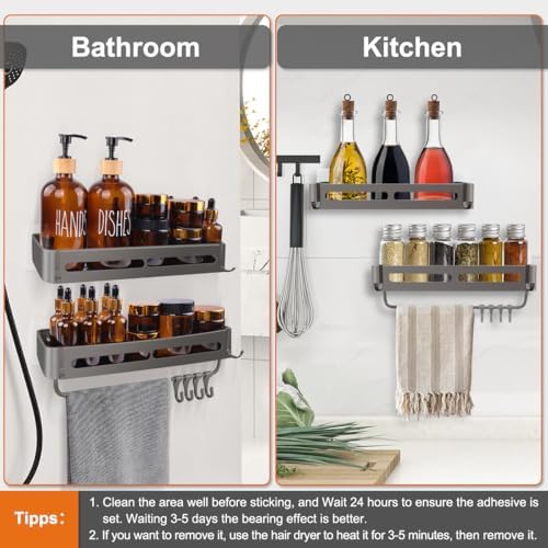 BELICOO Shower Caddy Adhesive 2 Pack