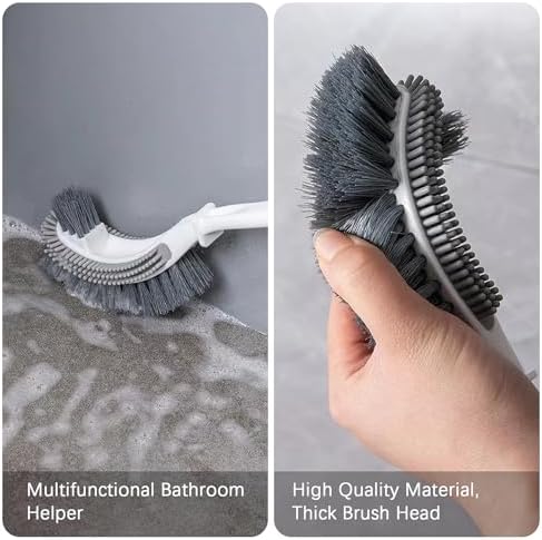 LINCAN Toilet Bowl Brush with Wall Holder Gray