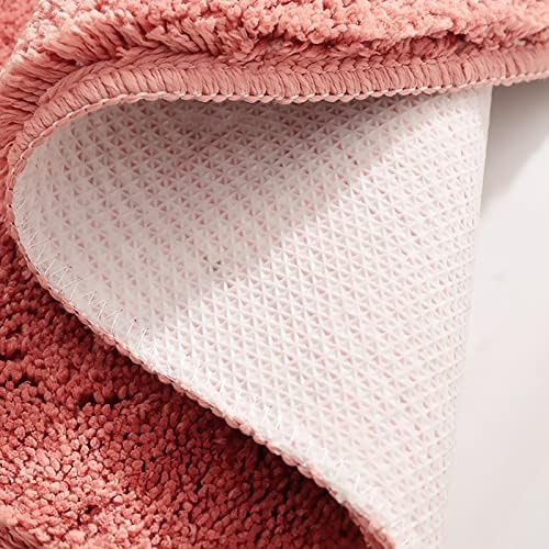 UKELER Coral Pink Bath Rug for Kids