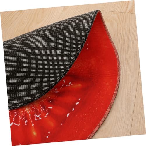 Healifty Round Non-Slip Fruit Rug for Bath Bedroom