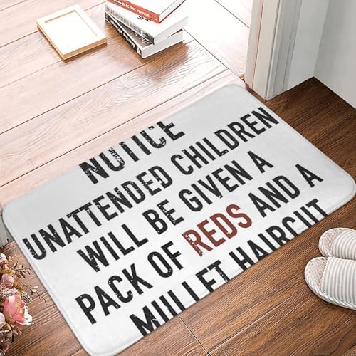 Red Quick Dry Bath Mat 18x30 Inch Non-Slip Absorbent Shower Rug for Bathroom Bathtub Sink