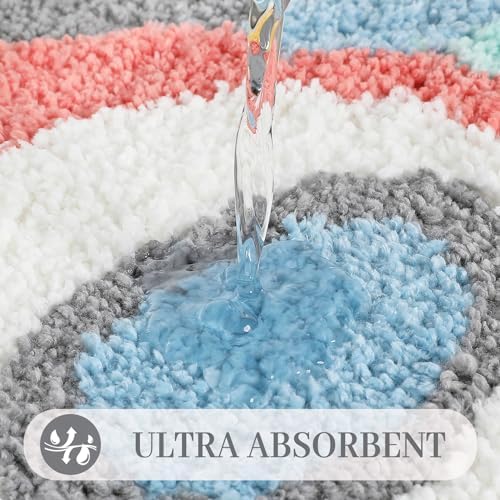 Tyrafry Cute U-Shaped Toilet Rug 20x22 Inches Microfiber