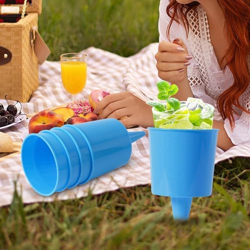 4pcs Beach Cup Holders with Anti-Spill Design