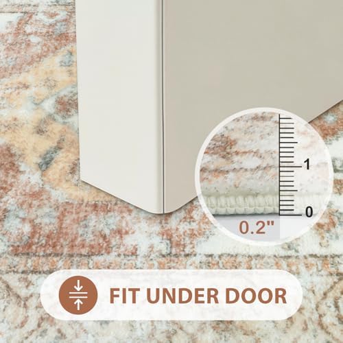 Uphome Boho Bath Rug Khaki Plush Non-Slip