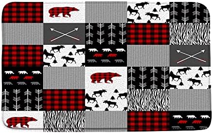 Rustic Bear Deer Bath Mat 16x24 Inch