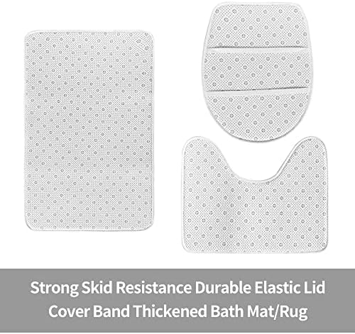 Luxury Turquoise Marble 3 Piece Bath Mat Set