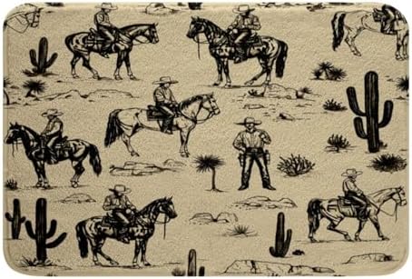 Feelyou Brown Western Bath Mat 16x24 Inch 1