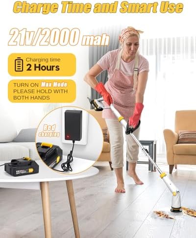 Qimedo Electric Spin Scrubber Q2 Pro with 3 Batteries