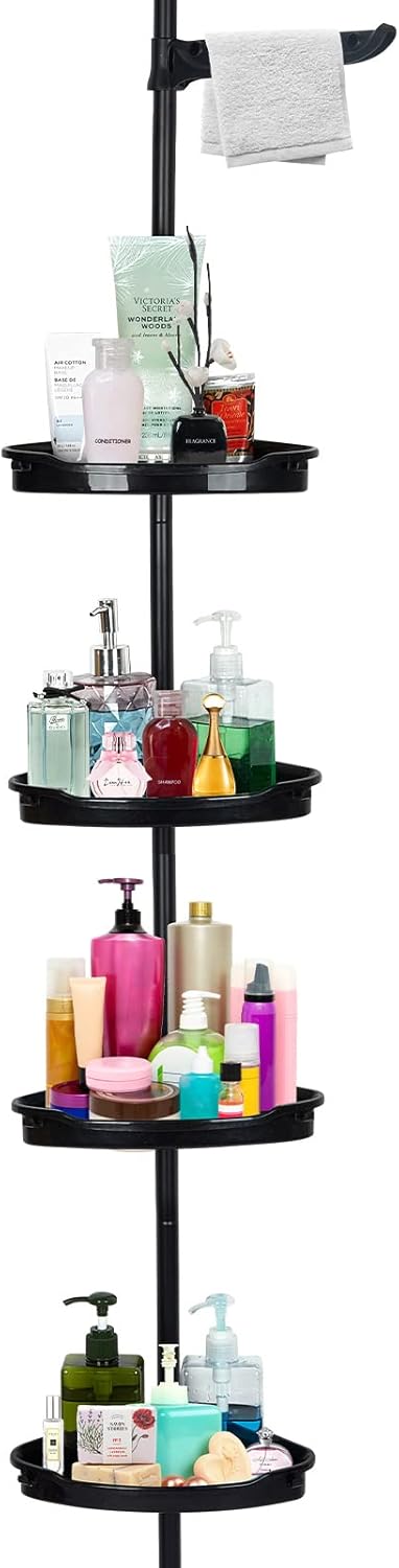 SunnyFurn Corner Shower Caddy with 4 Tiers