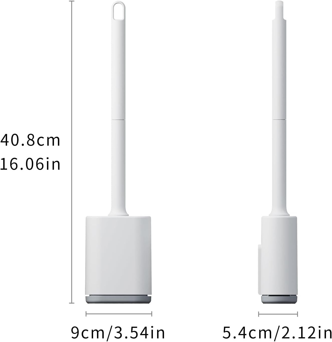 HEYPAL Toilet Brush and Holder Set White