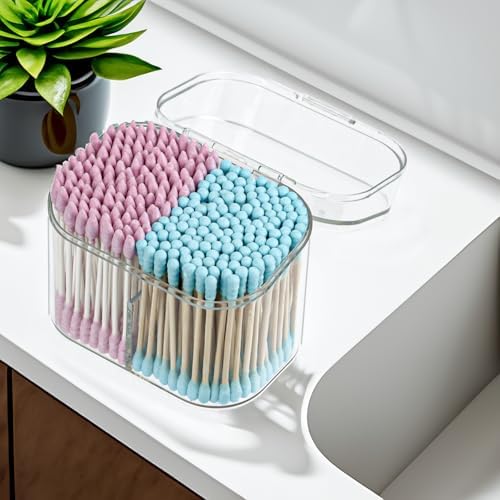 ZEXALOR Clear Bathroom Organizer 2-Size Essentials Set