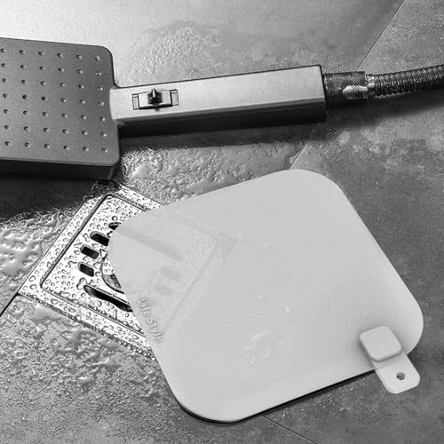 OKeanu Silicone Floor Drain Anti-Odor Mat 2 Pack White