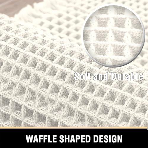 HVERSAILTEX Waffle Runner Rug 24 x 72 Ivory