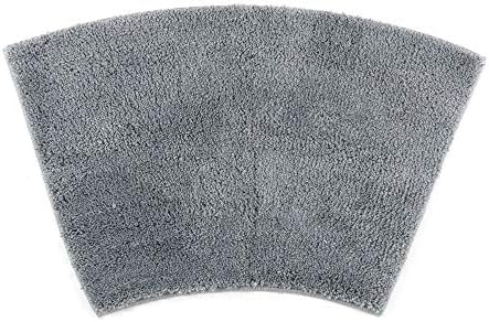 Seavish Luxury Grey Shag Curved Bath Rug