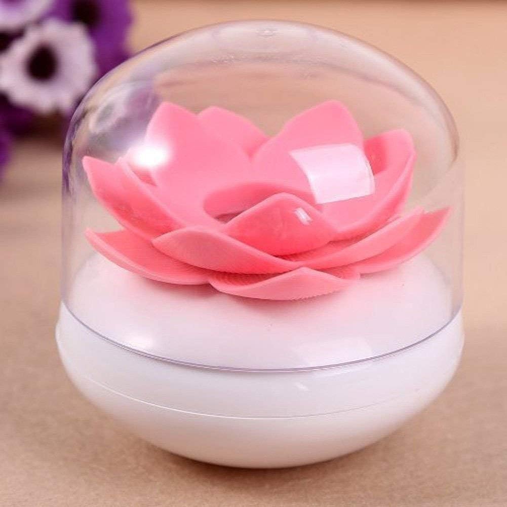 2-Pack Lotus Flowers Cotton Swab Holder Green Pink