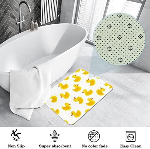 Yellow Rubber Duck Bath Rug 31x20 Non-Slip Door Mat