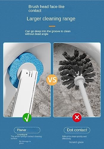 Wall Mounted Toilet Brush Holder with 42 Refills Dark Green