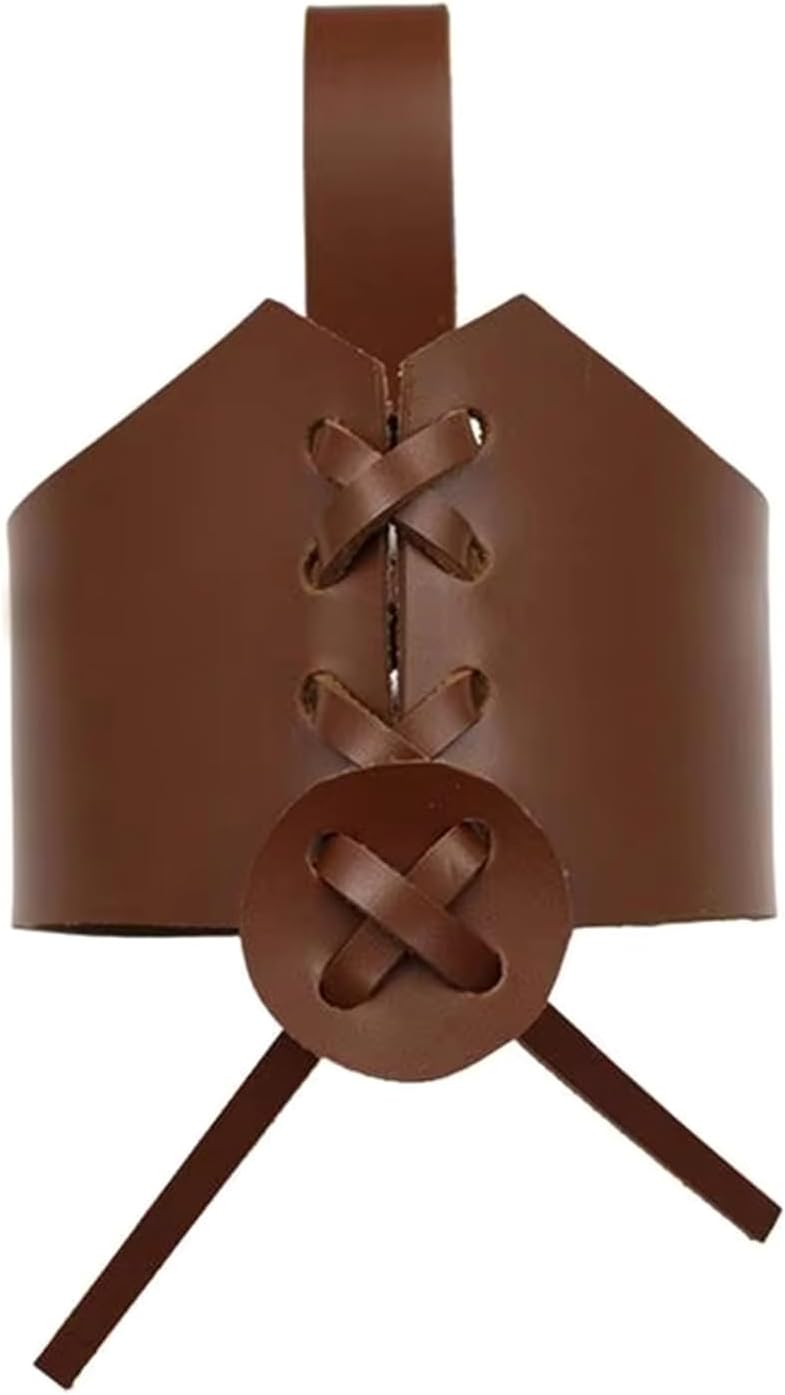 FeiYeup Leather Horn Cup Holder with Adjustable Belt 1