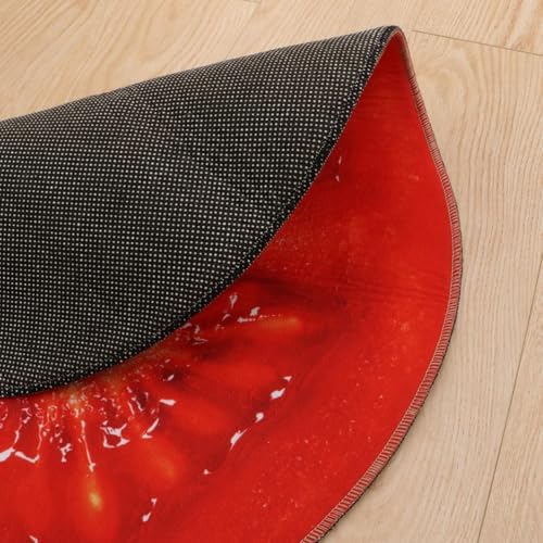 ULTECHNOVO Round Non Slip Fruit Pattern Bath Rug
